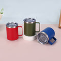 Amazon 304 stainless steel mug 12oz minimalist portable insulated tumbler with handle for home and office - wholesale