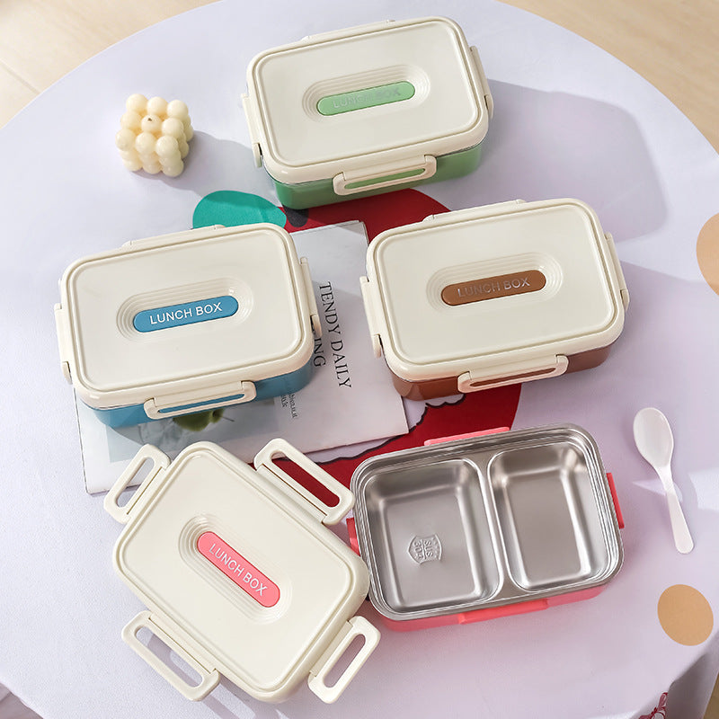 304 stainless steel insulated lunch box - perfect for kids, office workers, and students. features divided compartments and microwave-safe heating