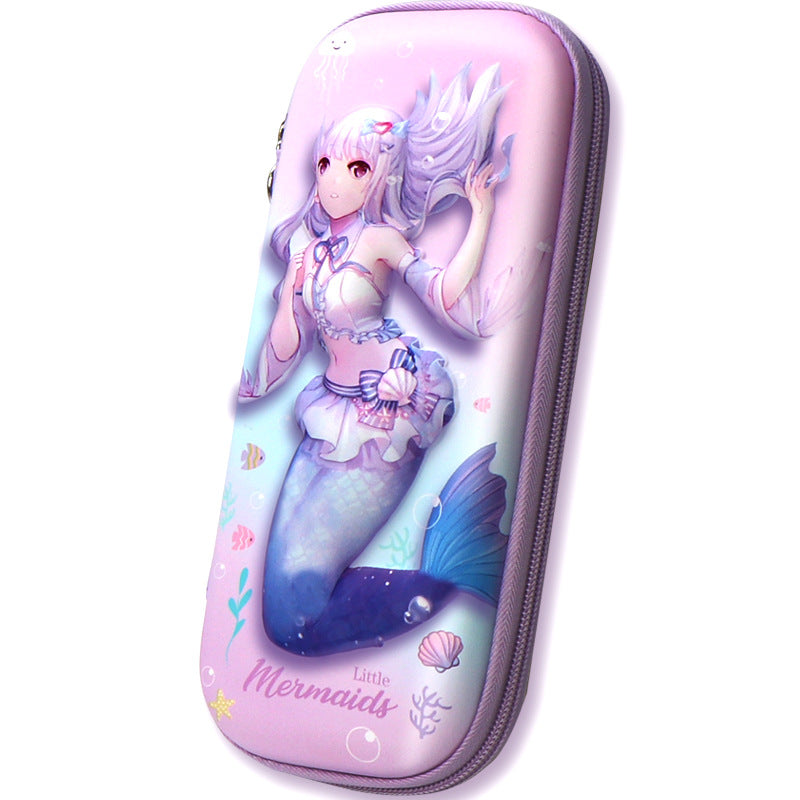 Large capacity cartoon 3d three-dimensional stationery box girl primary school students cute pencil case wholesale multi-functional decompression pencil case