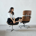 Modern minimalist eames-style swivel chair - office computer chair, executive chair, reclining leather director's chair for home use