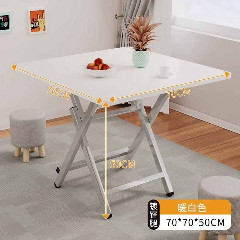 Simple foldable small square dining table for home study rental house dormitory small apartment portable dining table casual