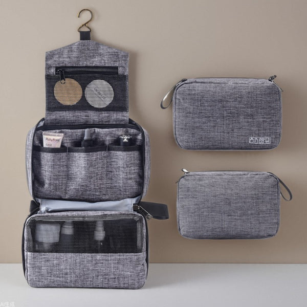 Beilian travel toilet bag, men's portable toiletries storage bag, hanging cosmetic bag, waterproof storage bag.