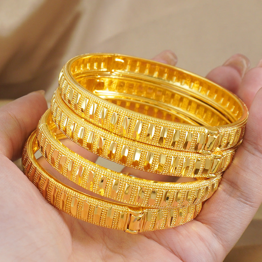 New arrival cross-border dubai shiny bracelet arab middle east africa ethiopian moon embroider bracelet bride