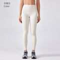 Fall and winter peach butt nude yoga pants women's outwear high waist elastic tight pants fleece-lined sports nine-point pants daw196