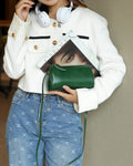 First layer vegetable tanned cowhide women's bag fashioneasiest for matchnew arrivaltrendysummercasual shoulder crossbody bag shell bag coin purse