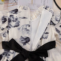 Custom girls' dress - ink wash painting princess style - birthday chic short sleeve chiffon dress - perfect for little girls - cross-border e-commerce