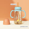 Baby bottle straw cup - ppsu sippy cup for infants and toddlers (1-3 years & up) - durable, spill-proof training cup
