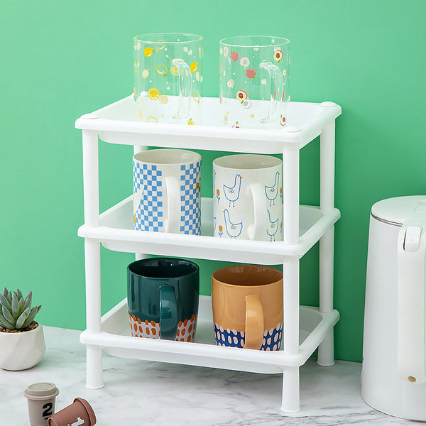 Student dormitory simple storage rack Office desktop rack Multi-layer potted plant water cup rack Snack storage rack