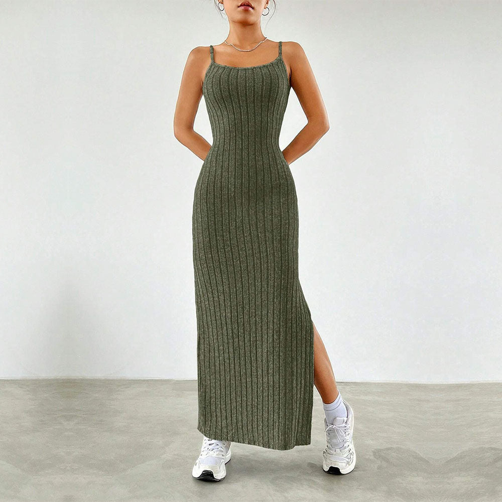 Aliexpress cross-border e-commerce women's casual elegant fashion set - spring/summer commute style spaghetti strap dress two-piece outfit