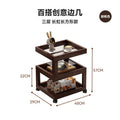 【factory direct】three-tier 30cm walnut finish rainbow style