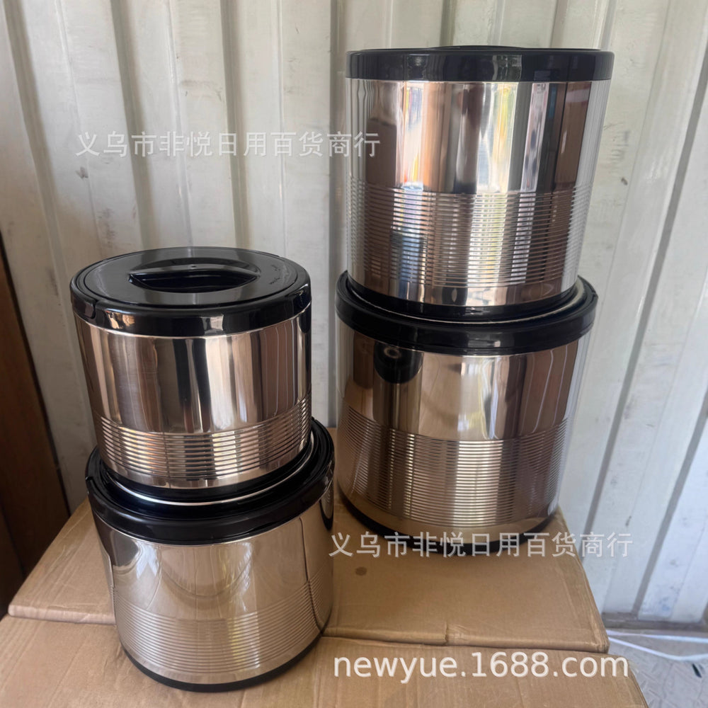 factory direct sales stainless steel insulated bucket portable insulated bucket large capacity commercial five-piece insulated pot