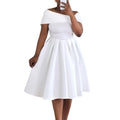 D622  cross-border european and american women's clothing summer off-the-shoulder sexy high-waisted maxi skirt party dress african dress