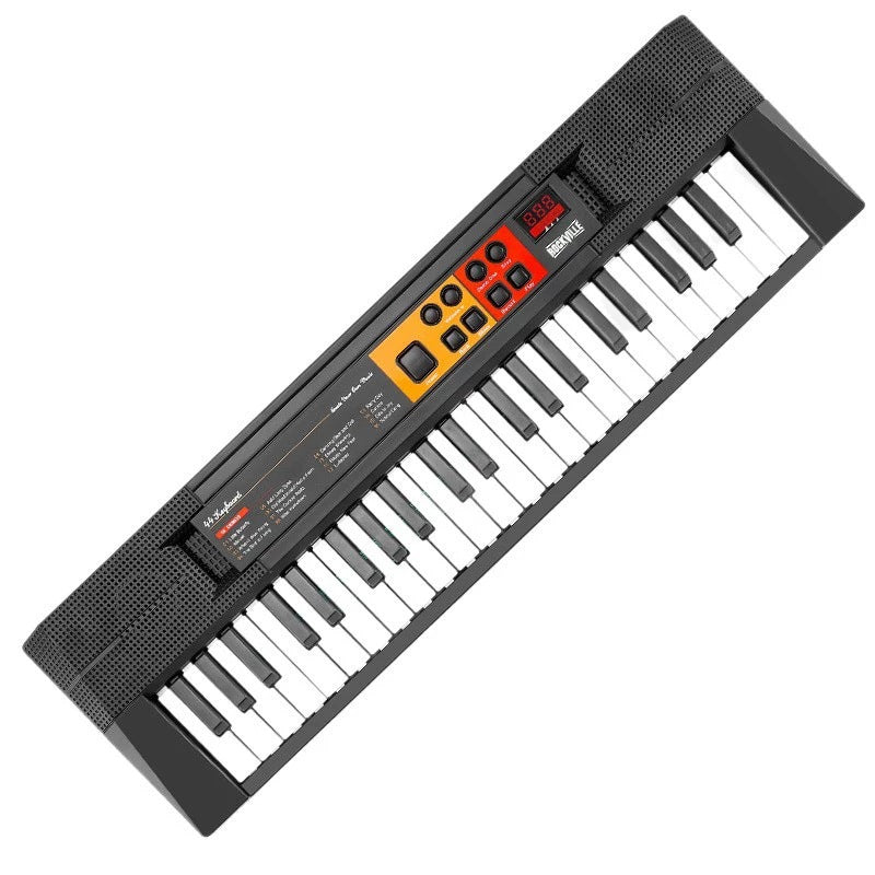 Kids' 44-key electronic keyboard - beginner piano, rechargeable with microphone, multifunctional musical toy for boys and girls