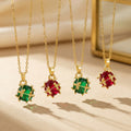 popular japanese and korean style copper inlaid zirconium hair ball necklace accessible luxury niche women's versatile temperament titanium steel clavicle chain jewelry