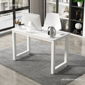 Rounded corner computer desk - desktop home student study table - commercial bean bag desk - modern minimalist office desk