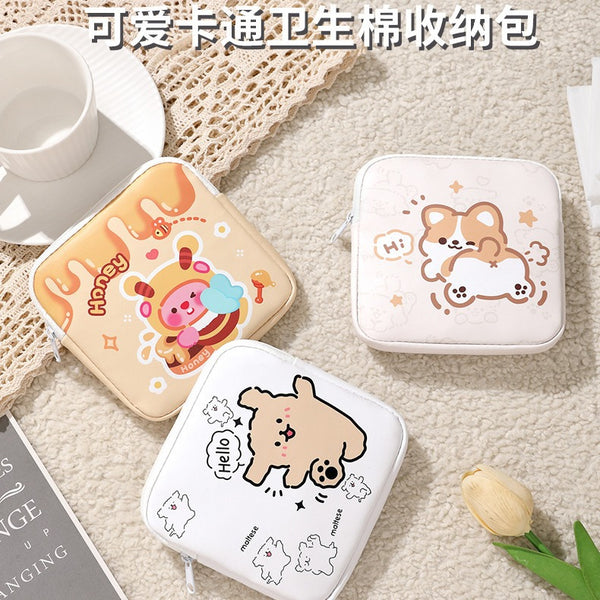 Aunt napkin sanitary napkin storage bag Japanese portable small mini ins cute girl heart portable menstrual bag