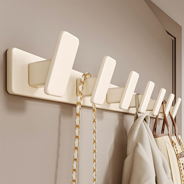 Cream wind coat hook, white, hook behind the entrance door, high-grade entrance clothes hanger, wall hanging, no punching