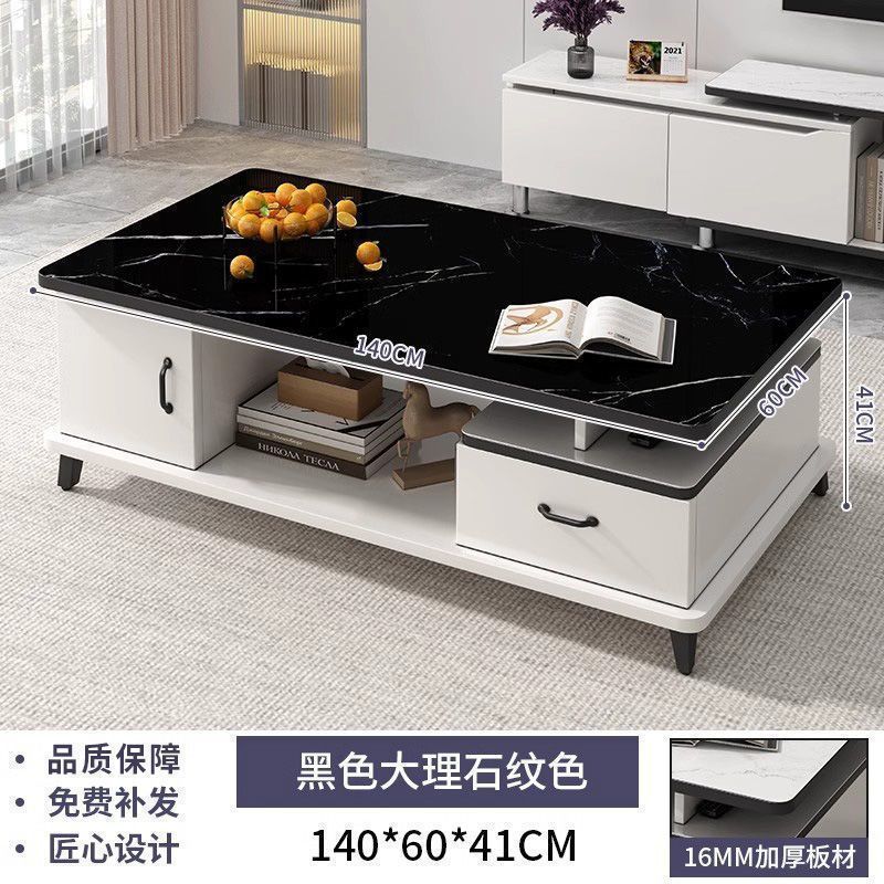 Modern minimalist tv stand for living room, compact home, floor-standing extendable 2025 new style coffee table and tv cabinet combination