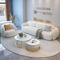Cream style cat scratching leather sofa for home small apartment beauty salon clothing store reception negotiation rest area modern casual