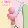New arrival: stylish student plastic cup - dual-drink, portable, large capacity, cute cartoon design for kids and girls
