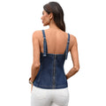 European and american cross-border e-commerce  independent website new european and american style fashionable minimalist camisole denim vest top for women