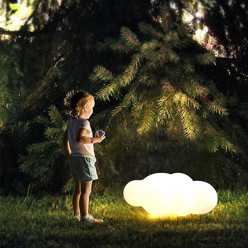 Outdoor waterproof courtyard lights, villa landscape lighting, garden decorative lights, creative rechargeable cloud lights, ambient lawn lights