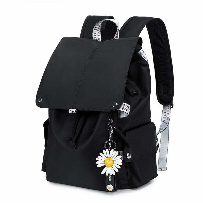 Women's daisy backpack - trendy student backpack for high schoolers - lightweight, large capacity travel bag