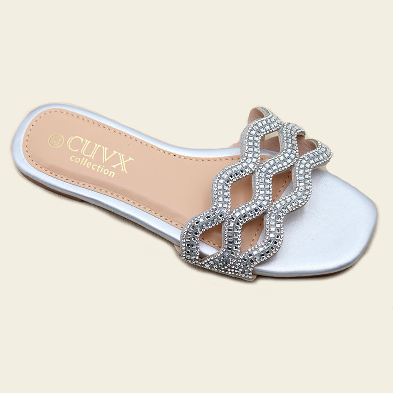 High-quality new plus size women's shoes fashion light luxury diamond-encrusted slippers