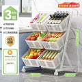 Large capacity cart living room snacks miscellaneous books movable storage basket vegetables kitchen storage rack extra large