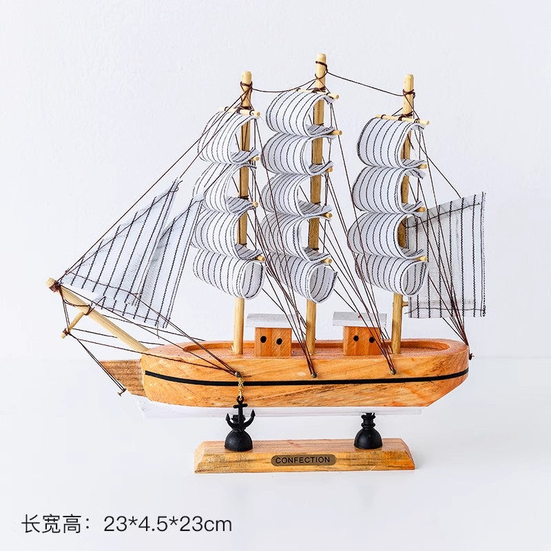 Smooth sailing sailboat model ornaments home decoration living room tv wine cabinet crafts graduate birthday gift