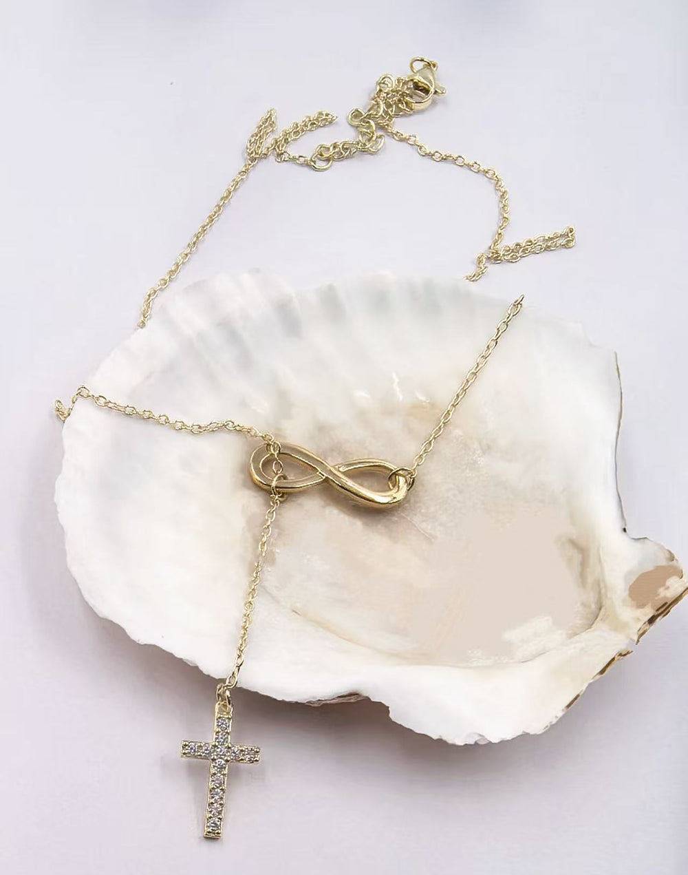 hot style casual digital 8-figure cross necklace jewelry fashion women's trendy hot clavicle chain