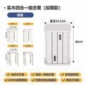 [imported rubber wood-square] white [four-in-one storage stool]