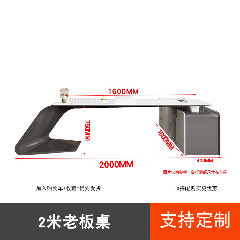 Accessible luxury paint boss table creative office desk casual modern manager table president office desk table and chair combination