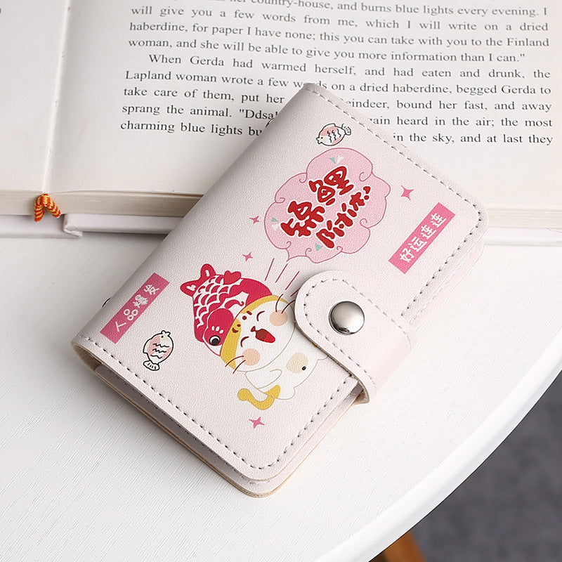 Ping An Joy Cartoon Card Bag Female Anti-Degaussing Multi-Card Position Large Capacity Driver's License Protective Case Male Bank Card Clip Leather Case