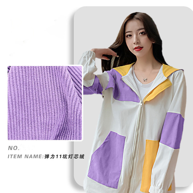 Elastic 11-pit corduroy fabric, all-polyester 11-strip corduroy fabric, sofa throw pillow, clothing, luggage, flannel