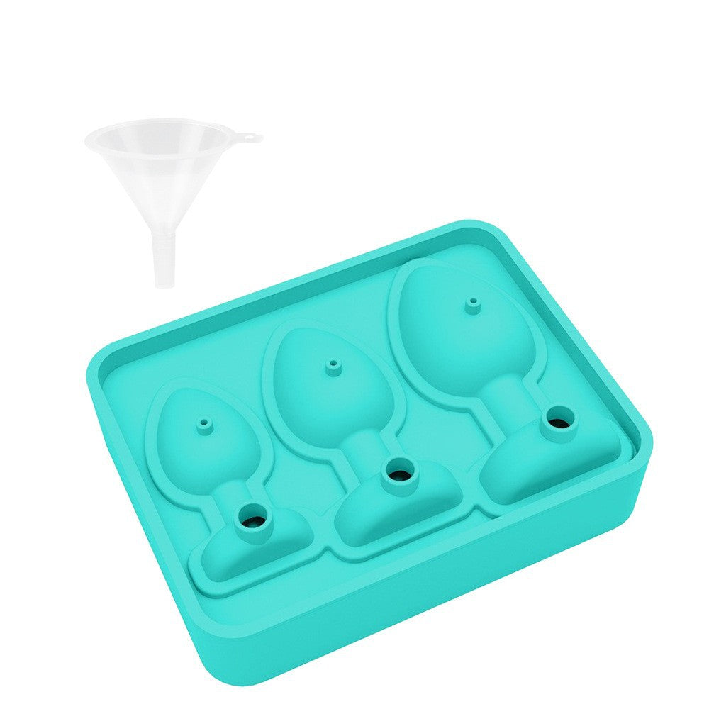 Creative Silicone Ice Lattice Mold Party Whiskey Spoof Styling Film Household Food Grade Ice Film with Funnel