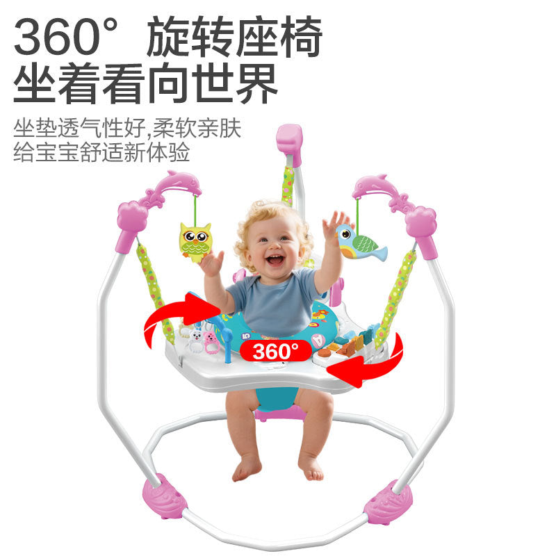 Cross-border Baby Multifunctional Jumping Chair Children's Music Lighting Jumping Chair Fitness Chair Seat Swing Chair Game Table
