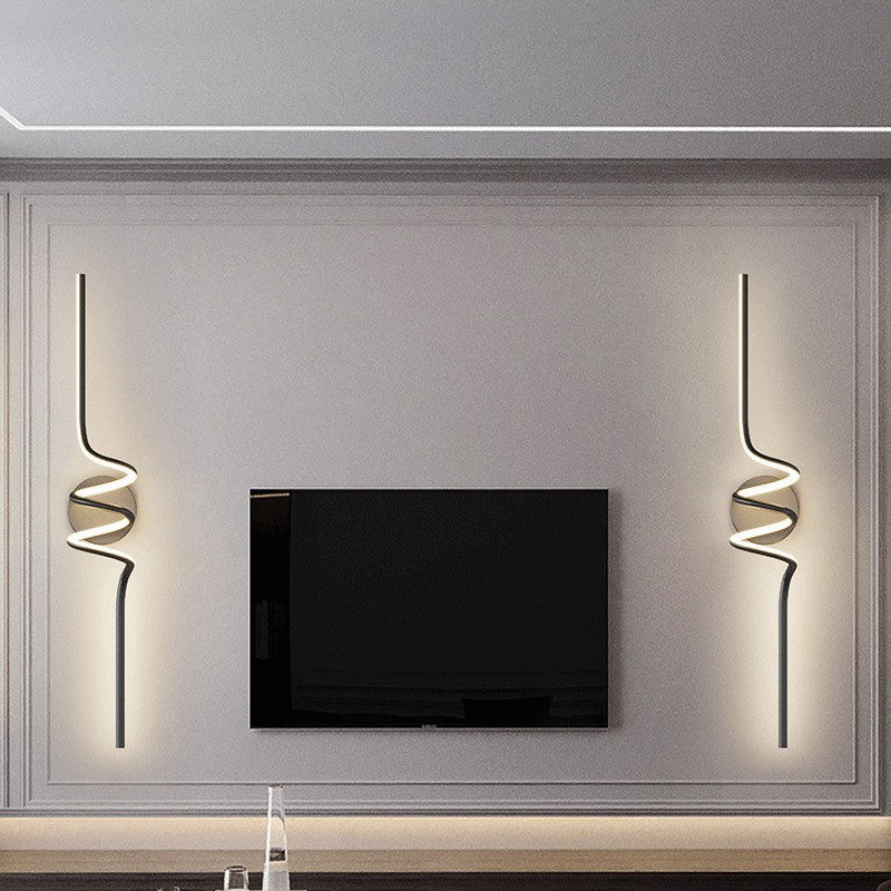 Creative stylish shape scandinavian wall lamp bedroom bedside living room background wall lamp casual modern aisle staircase lamp