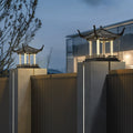Solar powered post cap lights - outdoor waterproof garden lights for pillars, gates, and fences - villa column lights