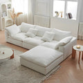 Designer yunsha releases art three-person straight-line modern casual cream style down module sofa combination