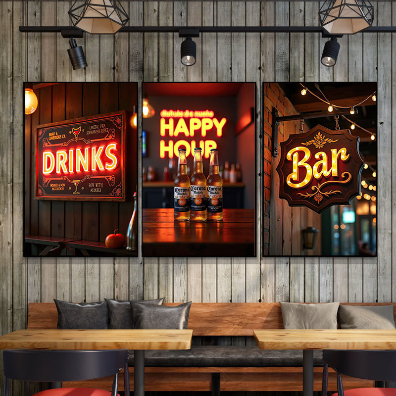 Bar luminous decorative painting ktv box atmosphere led hanging painting nightclub club trend creative neon mural