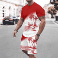 european and american men's short-sleeved and shorts sets, casual sportswear sets, 3d printed cross-border bestsellers