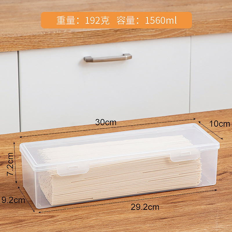 Kitchen Food Grains Storage Box Sealed with Lid Noodle Storage Box Food Grade Refrigerator Transparent Fresh-keeping Box