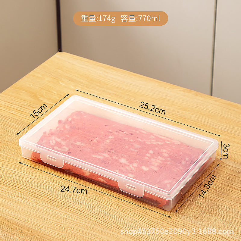 Kitchen Food Refrigerator Fresh-keeping Box Sealed Transparent Plastic Classification Multifunctional Frozen Meat Refrigerator Frozen Storage Box
