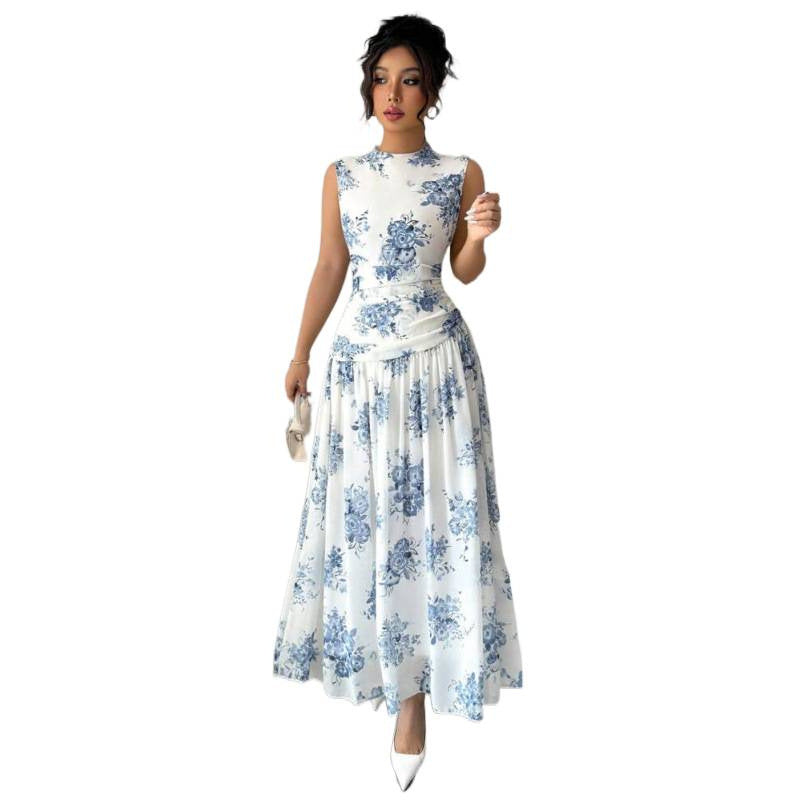 Ebay european and american cross-border foreign trade women's dress mid-length skirt