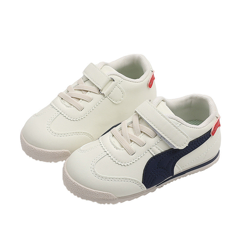 Kidswhite shoes forrest gump shoes autumnew arrivalgirl shoes leather casual shoes k-style boys soft bottom sneakers