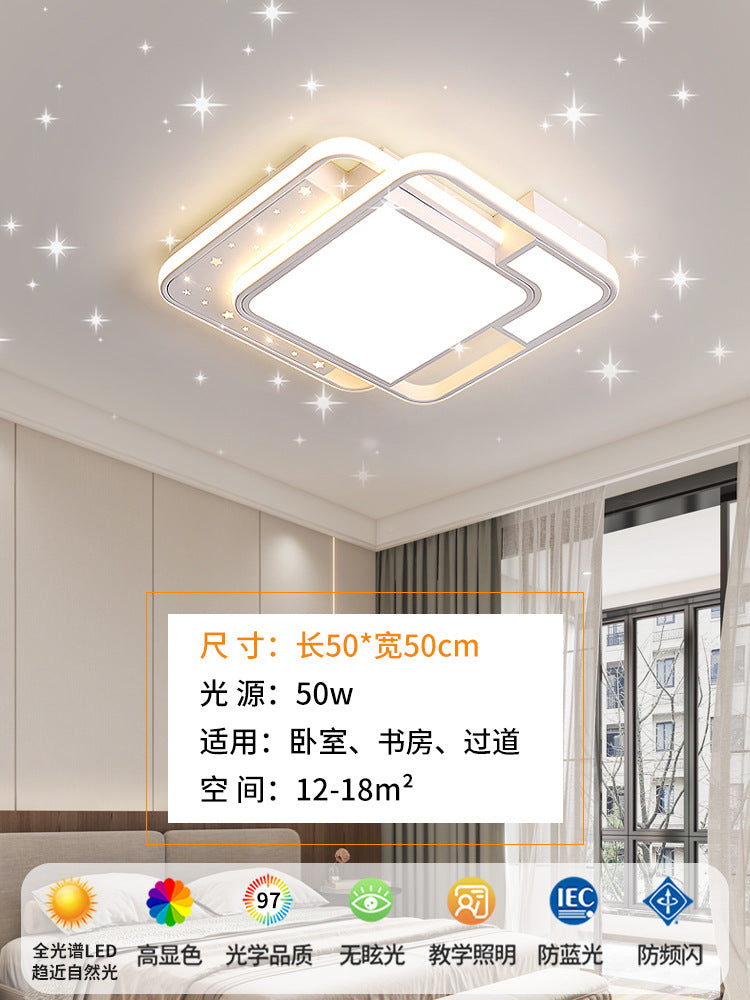 Full spectrum led blue light eye protection square living room hall main light Zhongshan home improvement lighting creative bedroom ceiling light