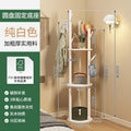 Solid wood rotating coat rack, freestanding vertical clothes rack, bedroom home living room light luxury storage shelf