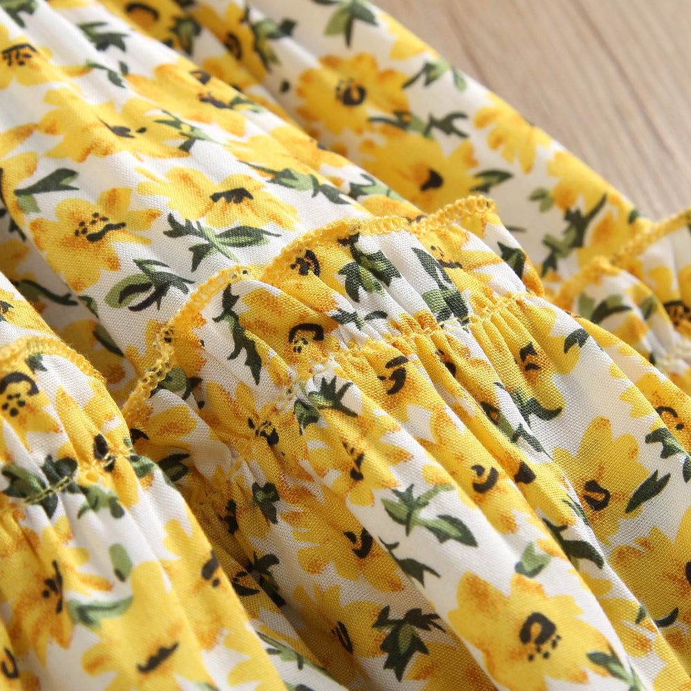 new summer collection: girls' floral sundress - perfect for beach vacations! cross-border exclusive