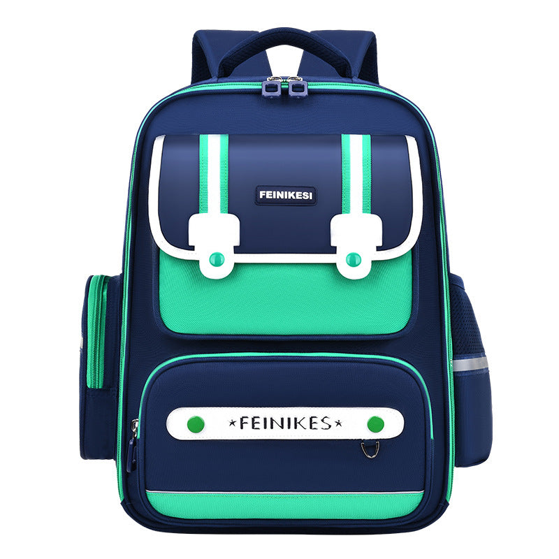 School bags for primary school girls, spine care and burden reduction for boys, large-capacity children's school bags for grades 1-6, double-shoulder school bags wholesale.